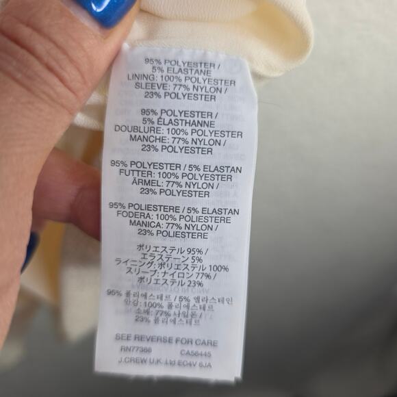 J. CREW sz4 WinterWhite w Lace Cap sleeve Dress. Classy. Weddings Events Careers - Picture 14 of 16